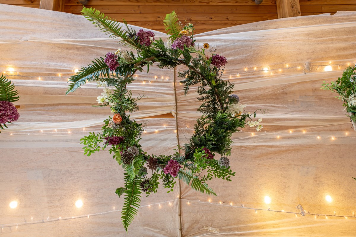 Port Townsend Florist - Wedding Florals - Ceiling