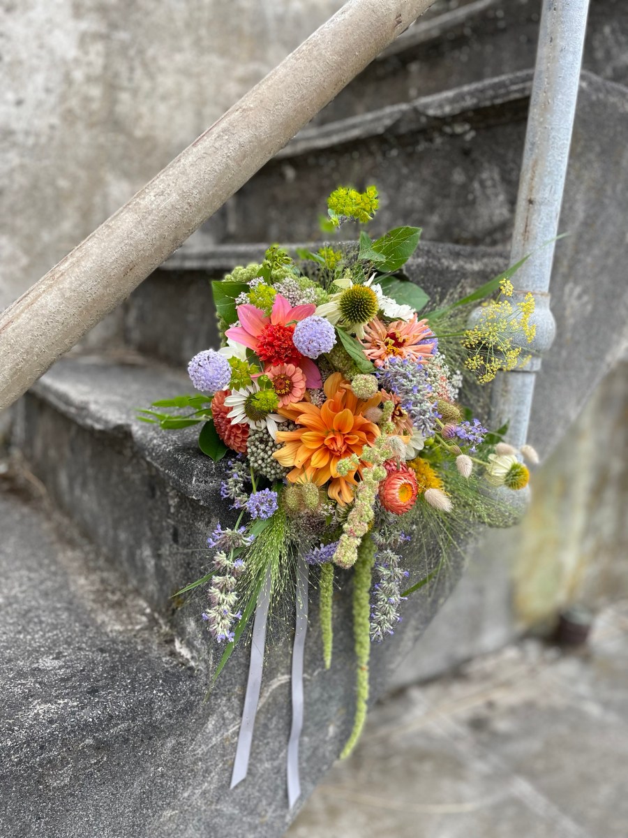 Bridal Bouquet - Fort Worden - Port Townsend - Locally Grown Wedding Floral Design